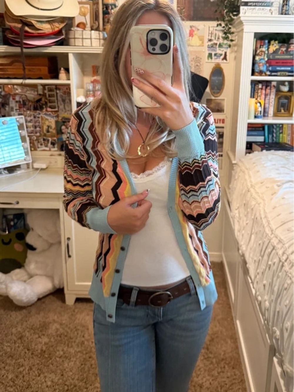 Missoni for Target Multicolor Chevron Zig Zag Button Cardigan Sweater Size M